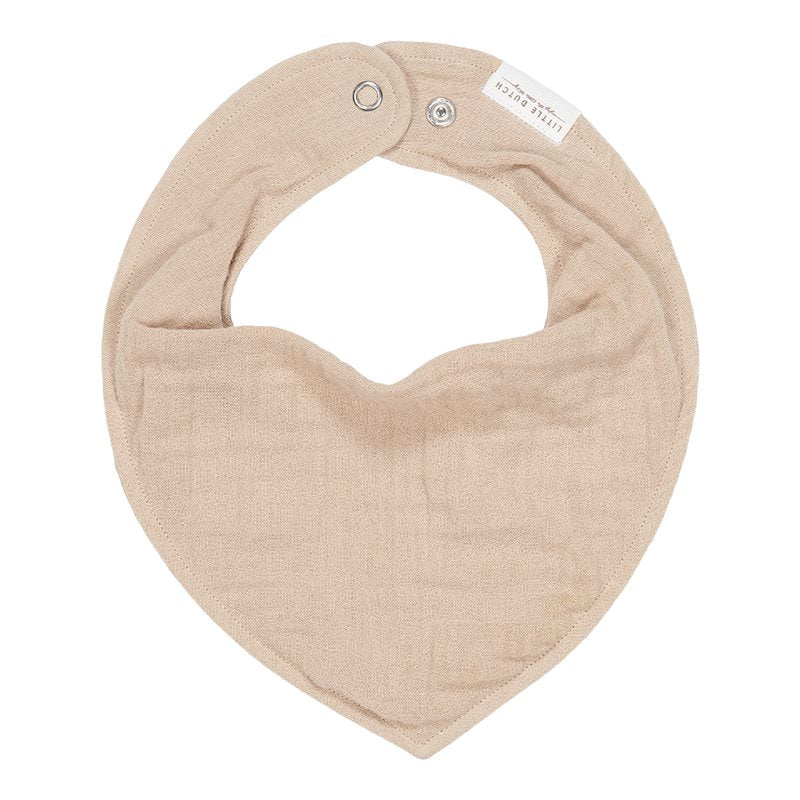 Bandana bib muslin Beige